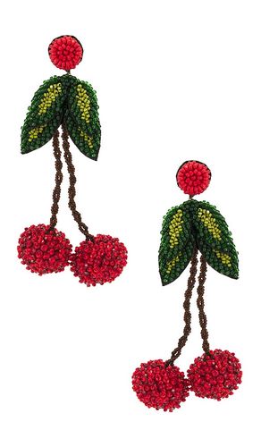 Pendientes largos cherry en color rojo talla all - Deepa Gurnani - Modalova