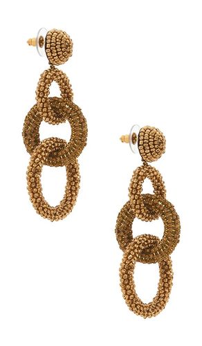 Sienna earrings in color metallic size all - Deepa Gurnani - Modalova