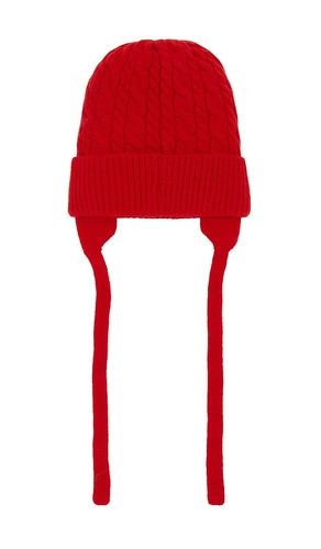 BEANIE CASHMERE MIX TURN UP TIE in - Damson Madder - Modalova