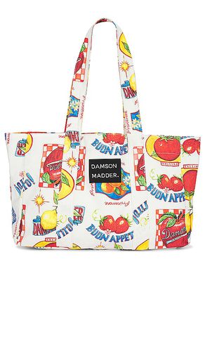 Bon Appetito Tote Bag in White - Damson Madder - Modalova