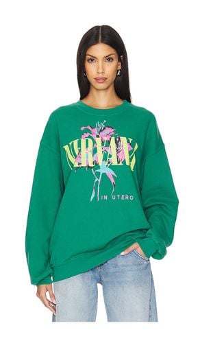 Nirvana Lilies Bf Crew Sweatshirt in Green. - size M (also in L, S, XL, XS) - DAYDREAMER - Modalova