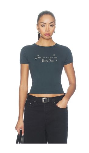Rising Sign Slim Ringer Tee in Black. - size L (also in M, S, XL, XS) - DAYDREAMER - Modalova