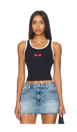 My Cherry Amour Lace Trim Tank in Black. - size M (also in L, XL) - DAYDREAMER - Modalova