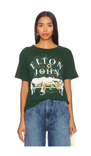 Elton John Floral Boyfriend Tee Shirt in Dark Green. - size L (also in M, S, XL, XS) - DAYDREAMER - Modalova