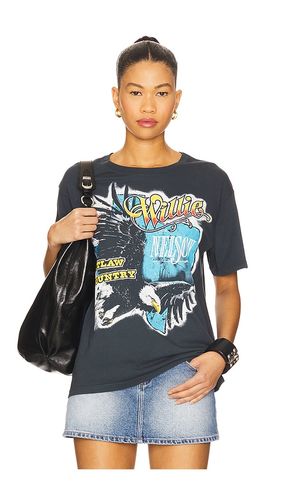Willie Nelson Outlaw Country Boyfriend Tee in Black. - size L (also in M, S, XL, XS) - DAYDREAMER - Modalova