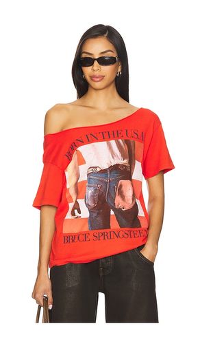 Bruce Springsteen Born in The Usa Off The Shoulder Tee in Red. - size L (also in M, S, XL, XS) - DAYDREAMER - Modalova
