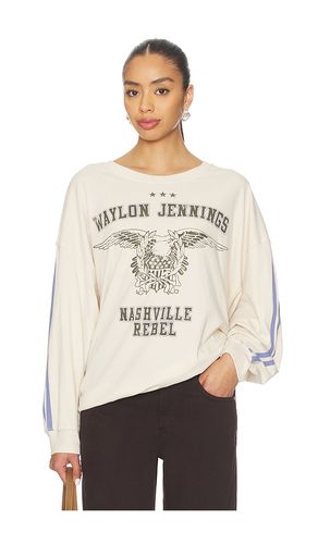 Waylon Jennings Nashville Rebel Os Long Sleeve Tee in Ivory - DAYDREAMER - Modalova
