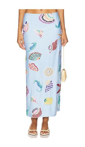 Shell Hand Beaded Skirt in Blue. - size M (also in S, XS) - Oceanus - Modalova