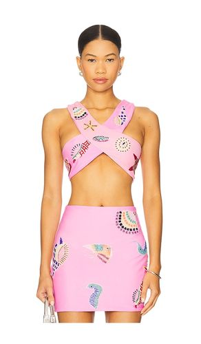 Shell Hand Beaded Top in . - size L (also in M) - Oceanus - Modalova