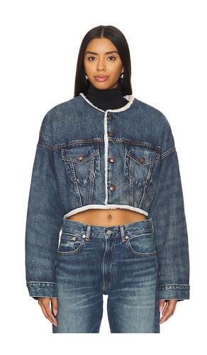 Oversized Cropped Denim Jacket in Blue. - size L (also in M, S, XS) - Denimist - Modalova