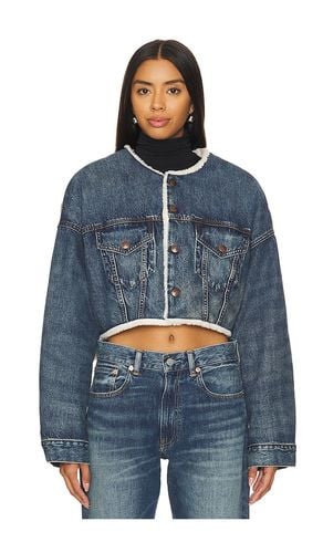 Oversized Cropped Denim Jacket in Denim-Dark. - size L (also in M, S, XS) - Denimist - Modalova