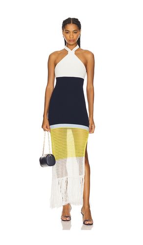 Alix Fringe Maxi Crochet Dress in White. - size L (also in M) - Dodiee - Modalova