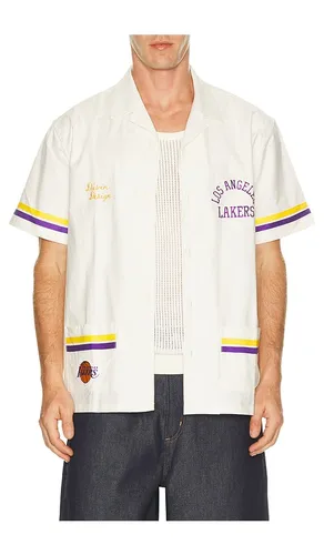 X Lakers Button Up Shirt in White. - size L (also in M, S, XL/1X) - Duvin Design - Modalova