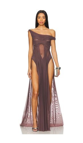 Wetlook Off-shoulder Long Dress With Double Thigh Split in . - size M (also in XS) - Di Petsa - Modalova