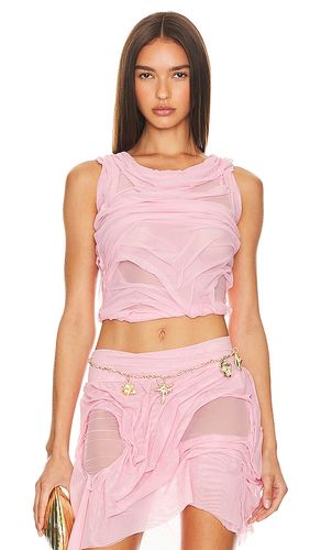 Wetlook Two Strap Top in Pink. - size S (also in XS) - Di Petsa - Modalova