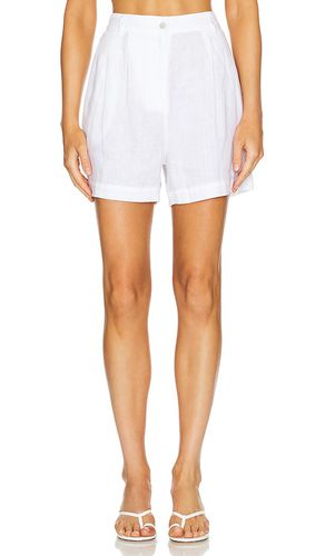 Linen Pleated Short in White. - size L (also in M, S, XL, XS, XXS) - DONNI. - Modalova