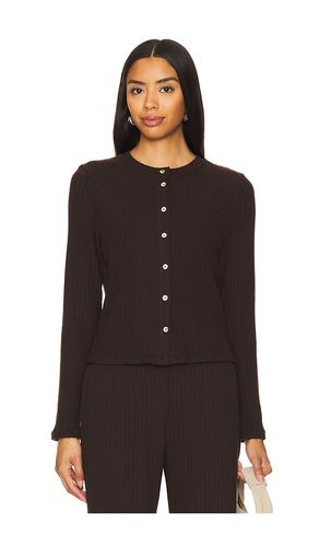 The Sweater Rib Cardi in Brown. - size M (also in S, XS) - DONNI. - Modalova