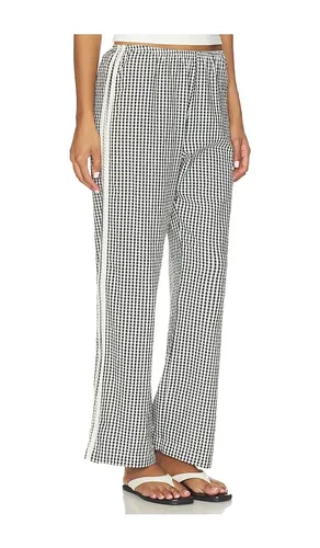 The Cotton Gingham Stripe Crop Pant in . Taglia L. Also in M, S, XL, XS - DONNI. - Modalova