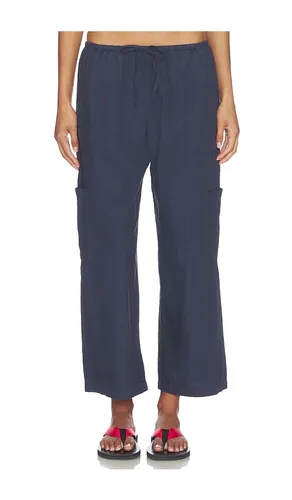 The Pop Drawstring Cargo Pant in Navy. - size L (also in M, S, XL, XS, XXS) - DONNI. - Modalova