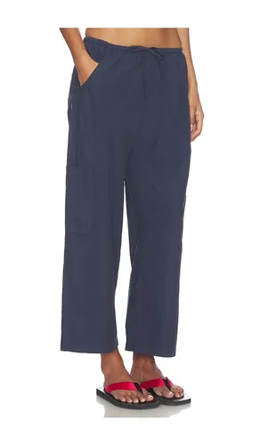 The Pop Drawstring Cargo Pant in Navy. - size L (also in M, S, XL, XS, XXS) - DONNI. - Modalova