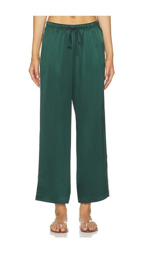 The Silk Stripe Crop Pant in Green. - size L (also in M, S, XS, XXS) - DONNI. - Modalova