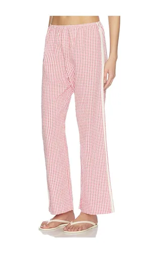 The Cotton Gingham Stripe Crop Pant in . Taglia L. Also in M, S, XS - DONNI. - Modalova