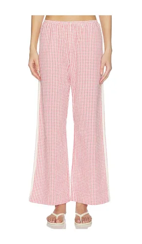 The Cotton Gingham Stripe Crop Pant in . Taglia L. Also in M, S, XS - DONNI. - Modalova