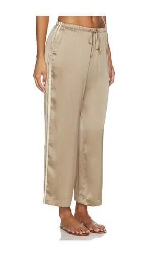 The Silk Stripe Crop Pant in . Size L. Also in M, S, XL, XXS - DONNI. - Modalova