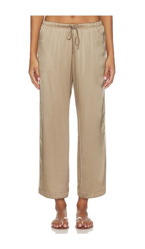 The Silk Stripe Crop Pant in Brown. - size XS (also in S, M, L, XL) - DONNI. - Modalova