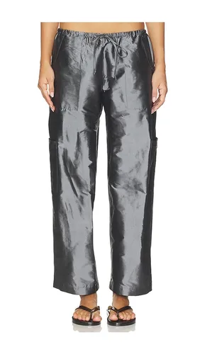 The Taffeta Drawstring Cargo Pant in Grey. - size M (also in S, XS, XXS) - DONNI. - Modalova