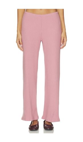 The Sweater Rib Simple Pant in Pink. - size L (also in M, S, XS) - DONNI. - Modalova