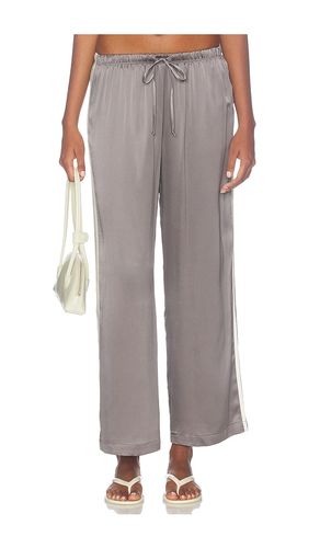 The Silk Stripe Crop Pant in Grey. - size L (also in M, S, XS, XXS) - DONNI. - Modalova