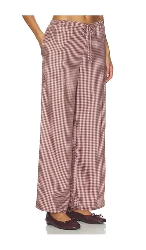 The Tencel Plaid Tie Pant in Pink. - size M (also in S, XS, XXS) - DONNI. - Modalova