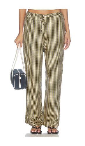 The Tencel Plaid Tie Pant in Multi. - size L (also in M, S, XS, XXS) - DONNI. - Modalova