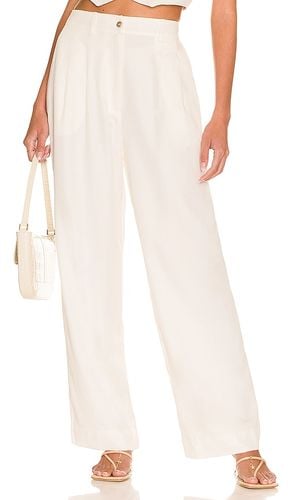 Pleated Trouser in Cream. - size L (also in M, S) - DONNI. - Modalova