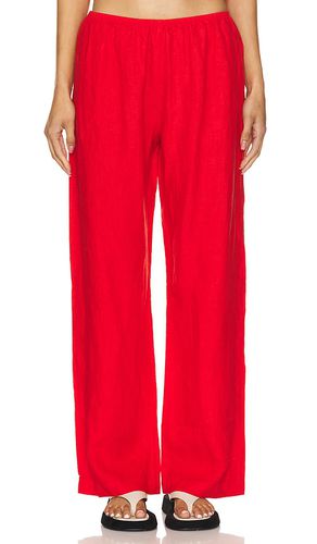 Linen Simple Pant in Red. - size L (also in S, XS) - DONNI. - Modalova