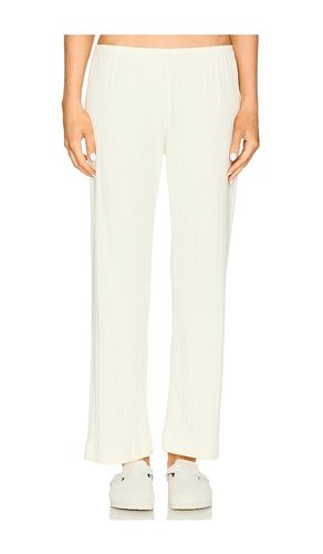 Pointelle Simple Cropped Pant in Cream. - size L (also in M, S, XL, XS, XXS) - DONNI. - Modalova