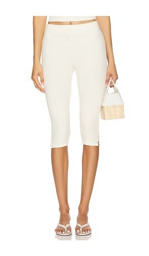 The Rib Pedal Pusher Pant in Cream. - size L (also in S, XS) - DONNI. - Modalova