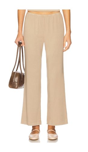 Baby Rib Scallop Contrast Pant in Beige. - size L (also in M, S, XL, XS) - DONNI. - Modalova