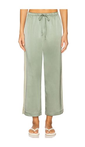 Silk Stripe Crop Pant in Sage. - size L (also in M, S, XS) - DONNI. - Modalova