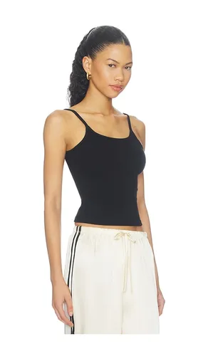 The Rib Spaghetti Tank in Black. - size L (also in M, S, XL, XS) - DONNI. - Modalova