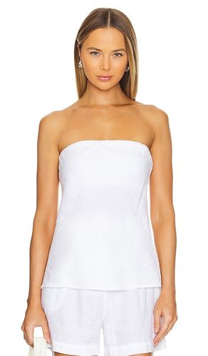 Linen Tube Top in White. - size XS (also in XXS) - DONNI. - Modalova