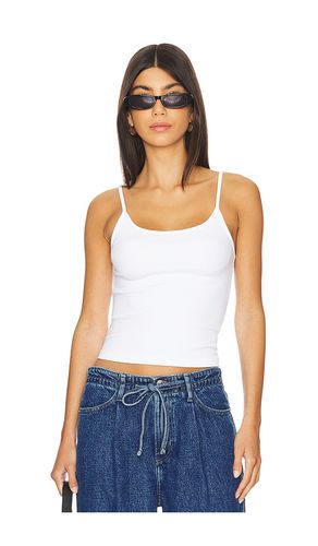 Rib Spaghetti Tank Top in White. - size L (also in S, XL) - DONNI. - Modalova