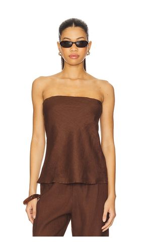 X REVOLVE The Linen Tube Top in Brown. - size S (also in XS) - DONNI. - Modalova