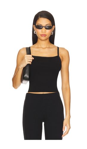 Rib Satin Tank Top in Black. - size L (also in M, S, XL, XS) - DONNI. - Modalova