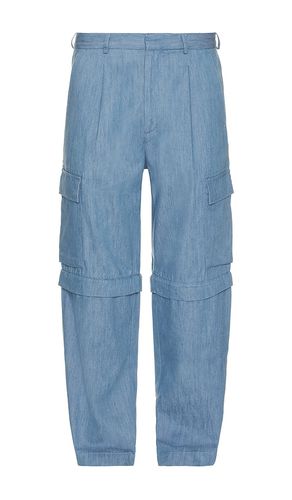 Cargo Zip Pant in Blue. - size L (also in M, S) - DOUBLE RAINBOUU - Modalova