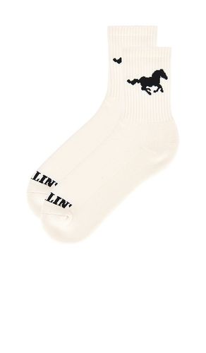 Darlin Mustang Sock in White - Darlin - Modalova