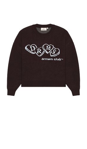 Heart Knit Sweater in Brown. - size L (also in M, S) - DRMERS CLUB - Modalova