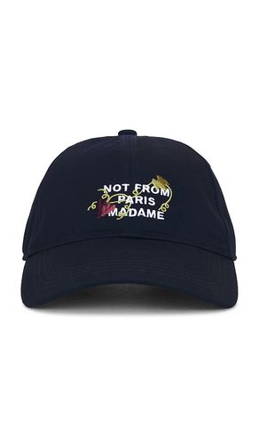 Vine Embroidered Slogan Cap in Blue - DrÃ´le De Monsieur - Modalova