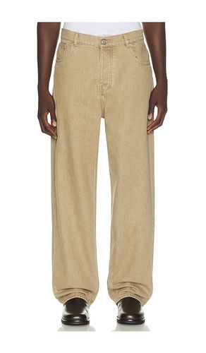 Washed Khaki Straight Jeans in Khaki in Beige. - size 28 (also in 30, 32, 34, 36) - DrÃ´le De Monsieur - Modalova